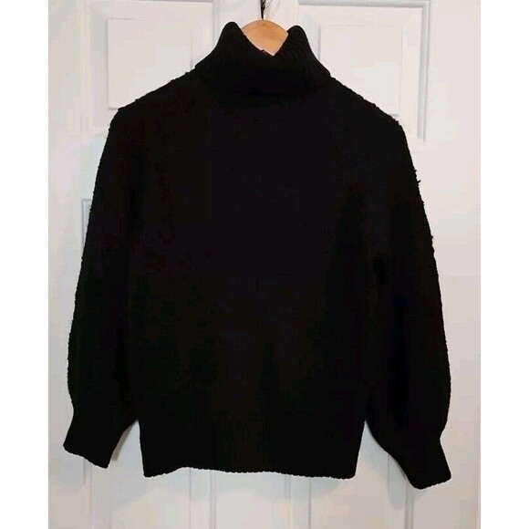 Who What Wear Sweaters - Who What Wear Womens Medium Turtleneck Sweater Black  Wool Blend Long Sleeve...